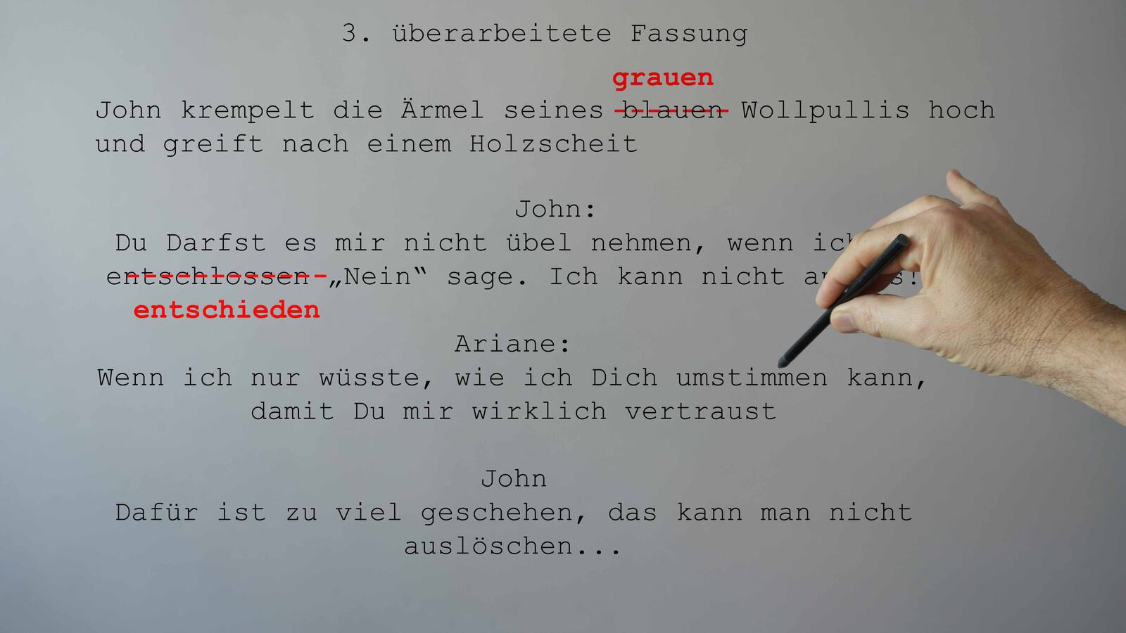 Drehbuch Unfertig Blatt 5000