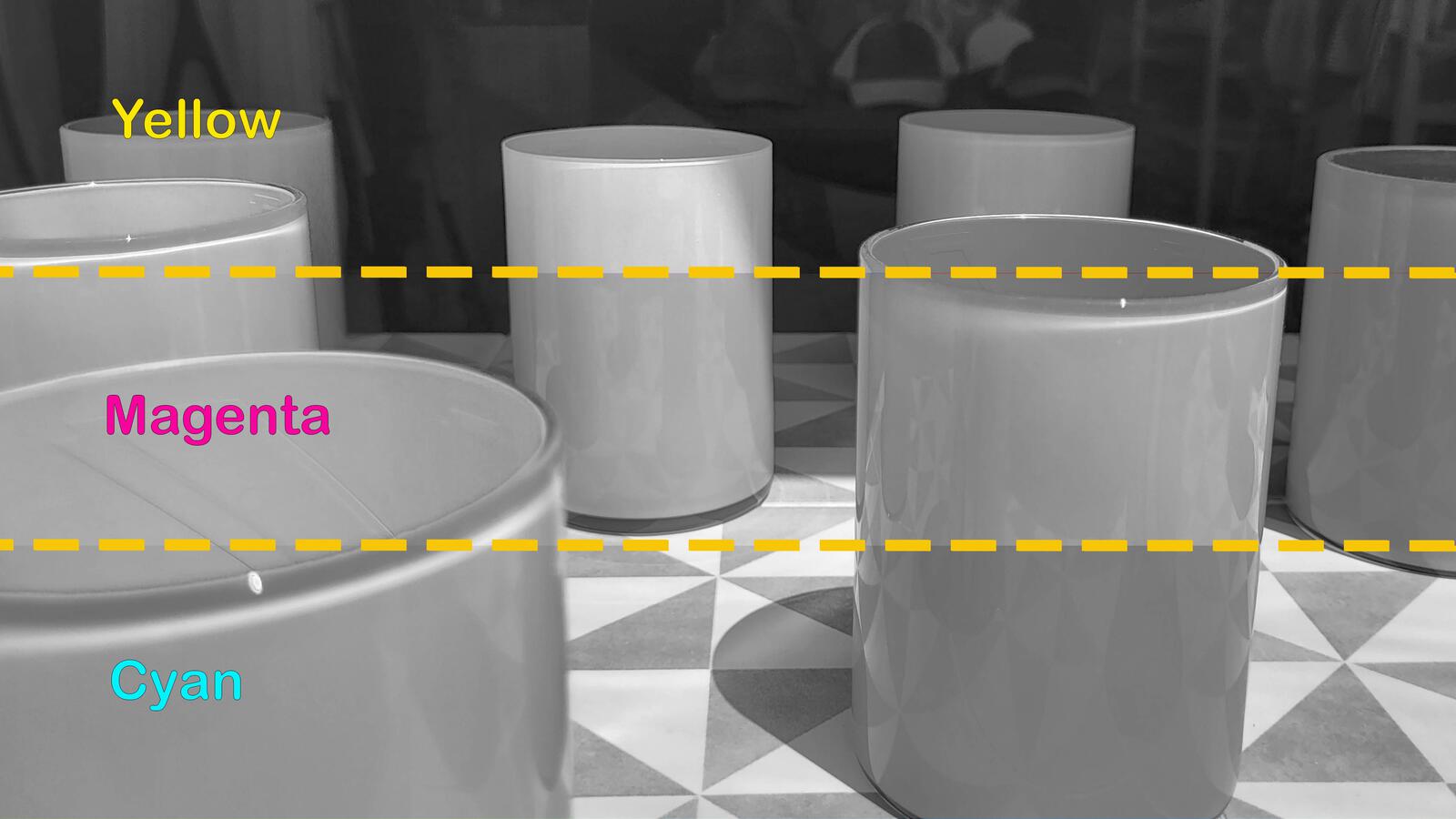 Schwarzweissauszüge eines Farbbildes