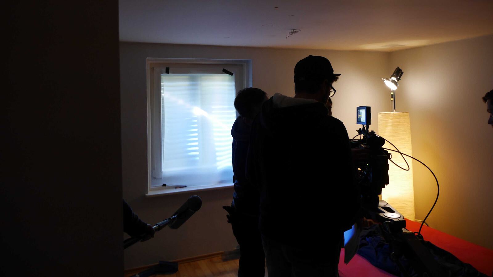 Fenster mit Folien bespannt