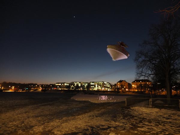 Ufo am Nachthimmel