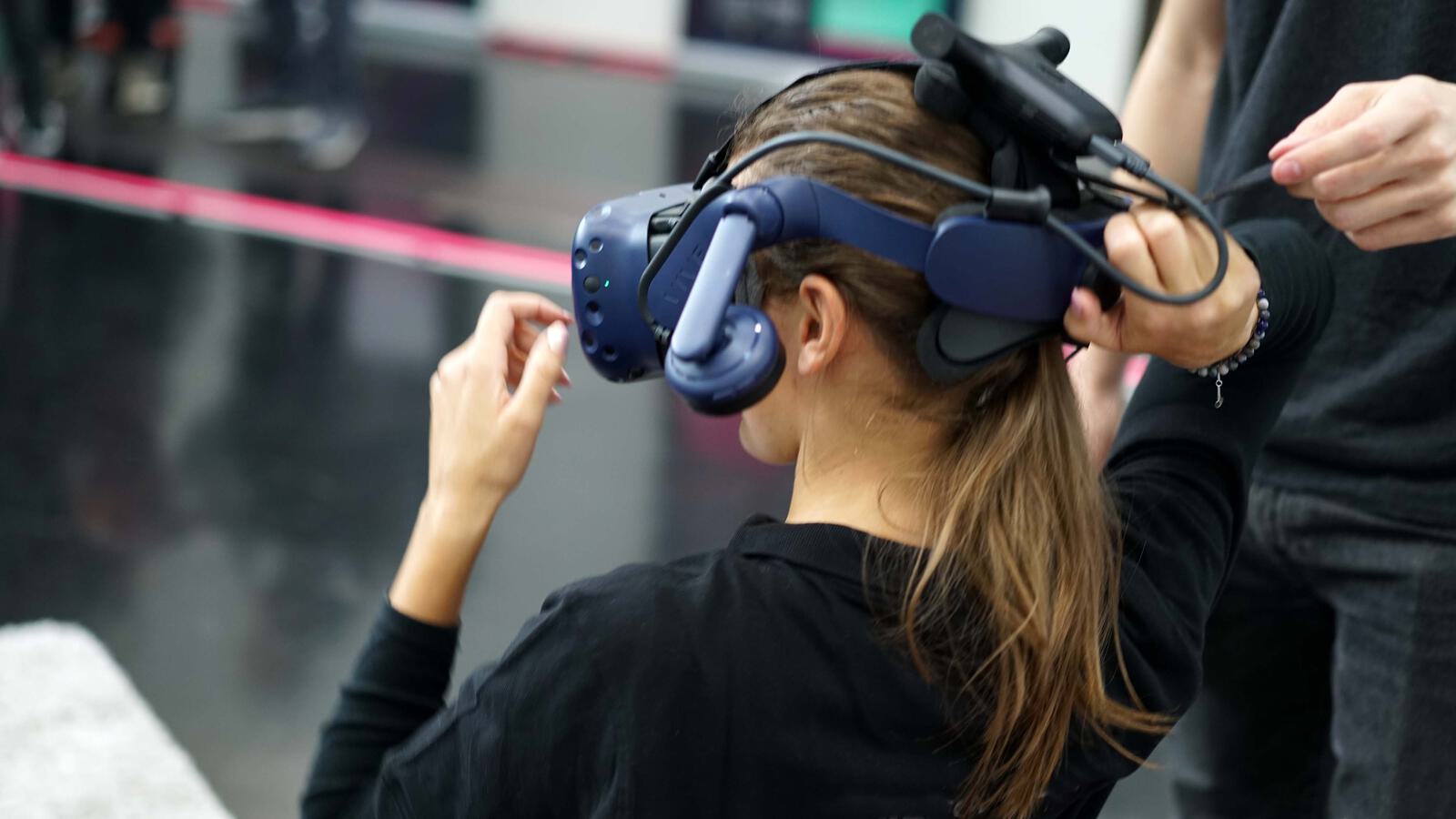 VR Brille bei Testvorführung