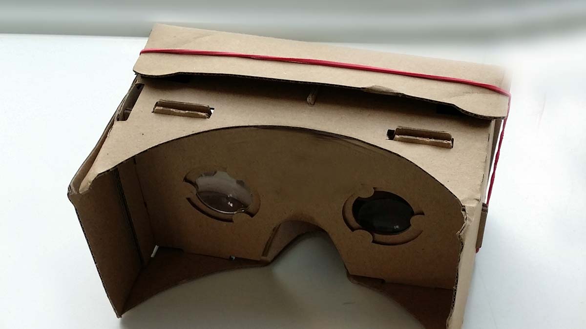 Cardboard-Brille zur Verwendung von Handys als VR Display