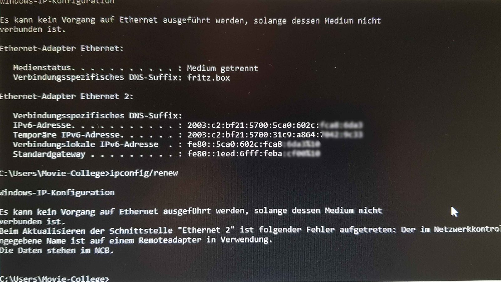 Befehlsebene Netzwerk 4000